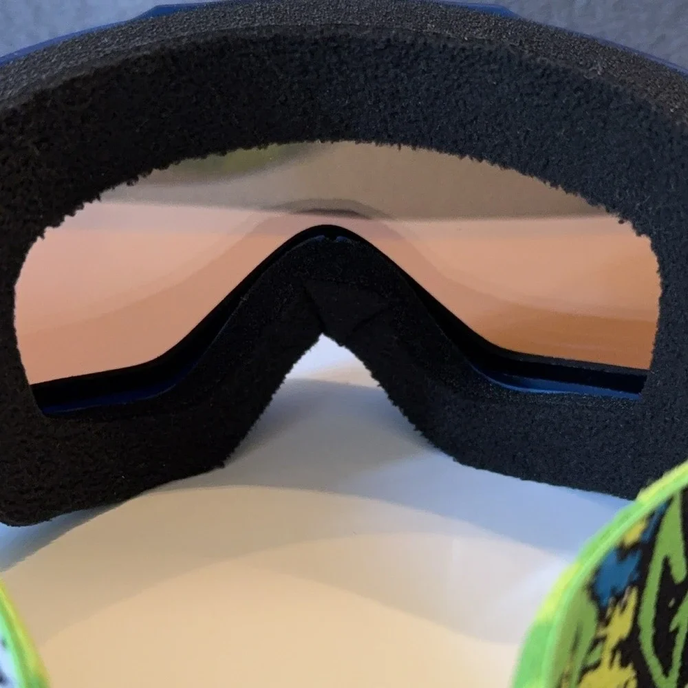 Giro Grade‎ Ski Goggles Boys Blue Green Black Amber Lens Graphic Strap